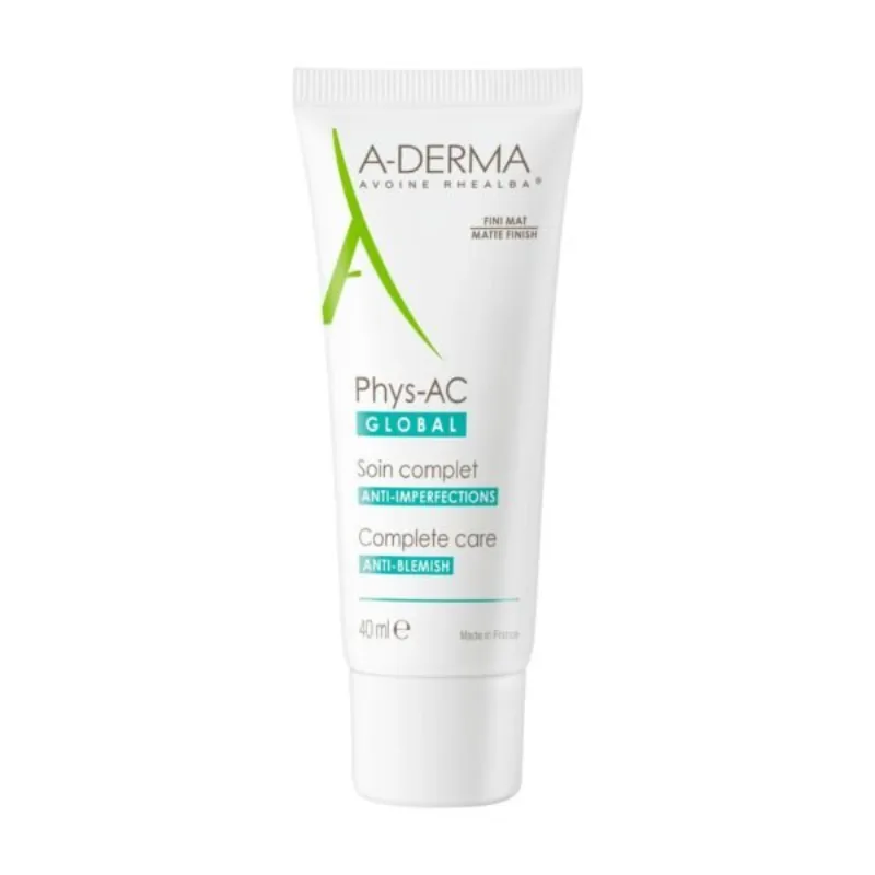 A-DERMA — PHYS-AC GLOBAL SOIN VISAGE COMPLET ANTI-IMPERFECTIONS 40 ml –  | Parasativa Maroc