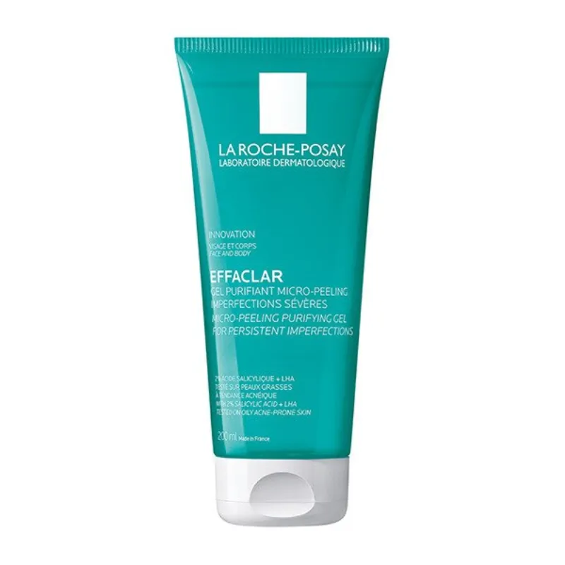 La Roche-Posay Effaclar Gel Purifiant Micro-Peeling Peau Grasse Acnéique | 200ml –  | Parasativa Maroc