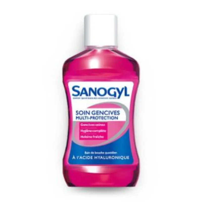 SANOGYL BAIN DE BOUCHE MULTI PROTECTION A L’ACIDE HYALURONIQUE 500ML –  | Parasativa Maroc