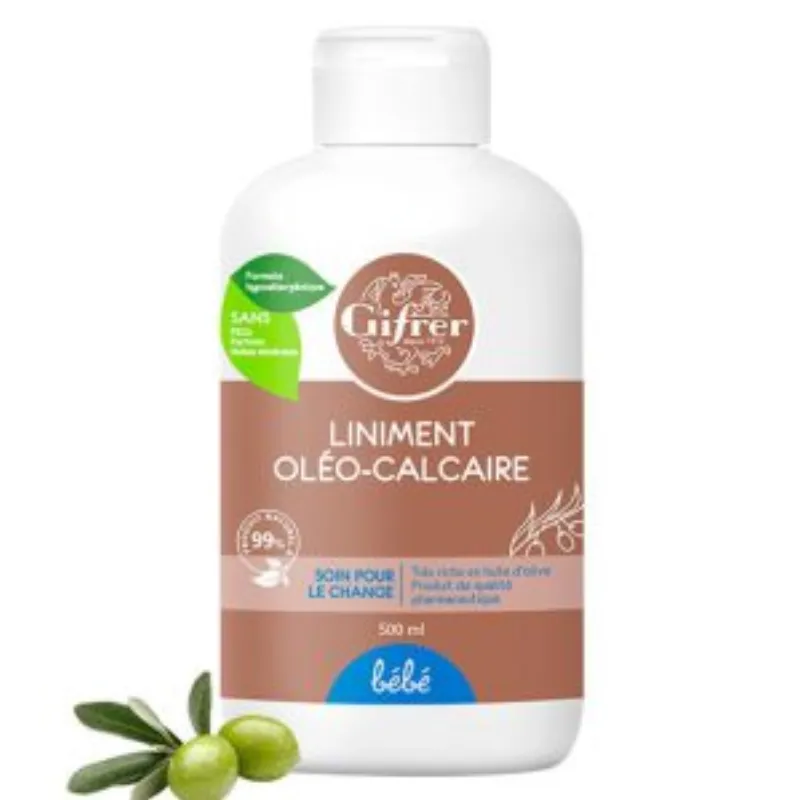 GIFRER LINIMENT OLEO-CALCAIRE HUILE OLIVE EXTRA FL POMPE 500 ML –  | Parasativa Maroc