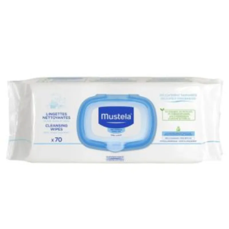 Mustela Lingettes Nettoyantes – 70 Piéces –  | Parasativa Maroc