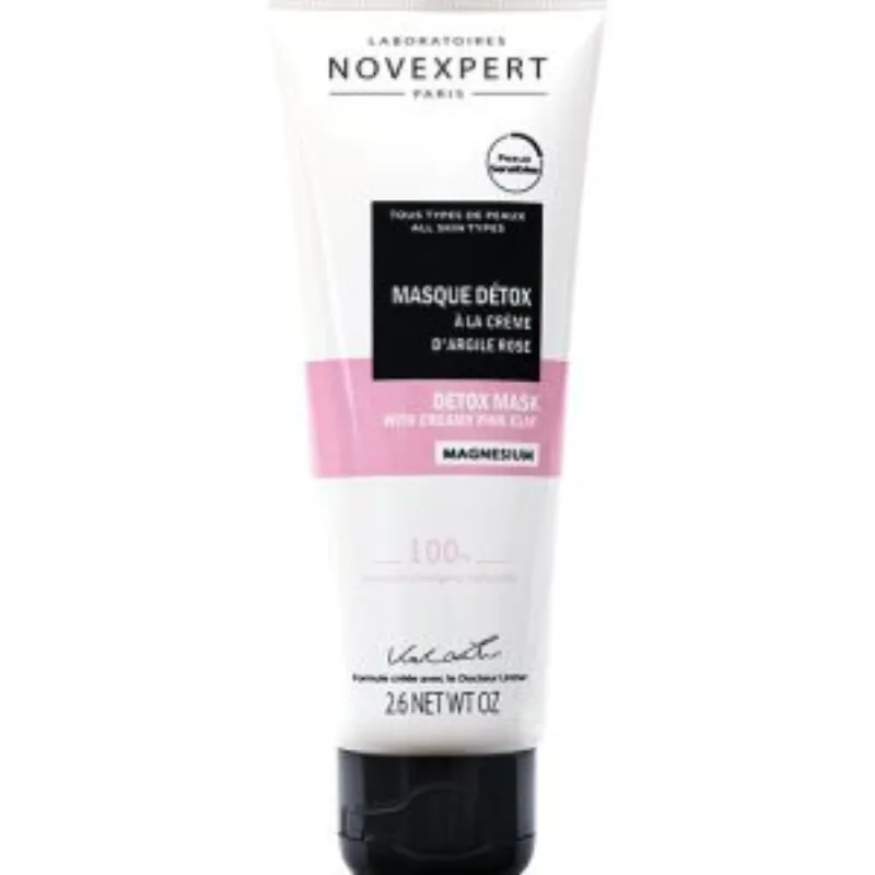 Novexpert Magnésium Masque Détox à la Crème d’Argile Rose – 75 ml –  | Parasativa Maroc
