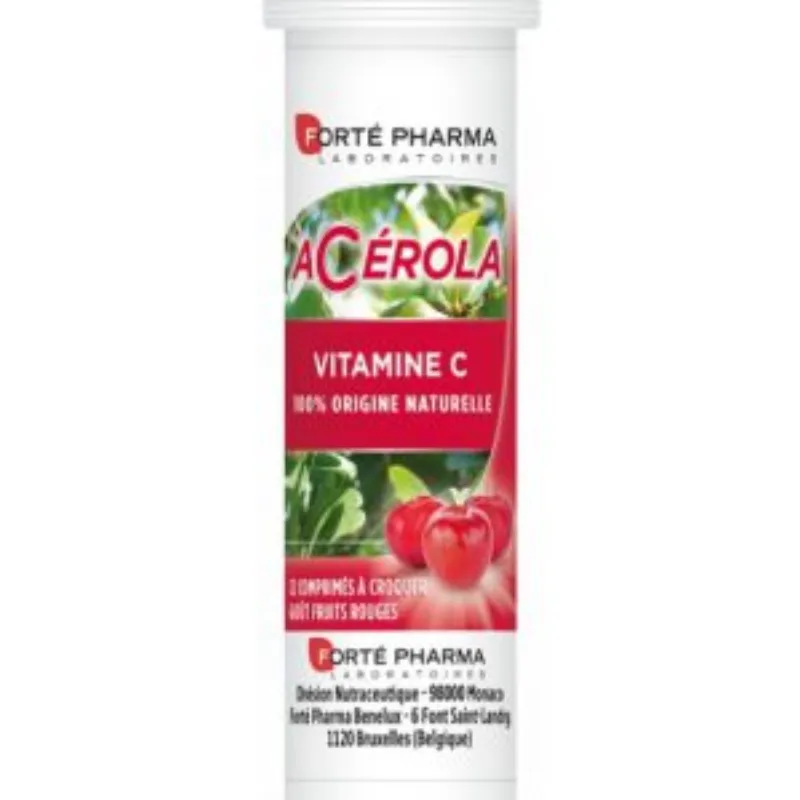 Forté Pharma Acérola Vitamine C – 12 Comprimés –  | Parasativa Maroc
