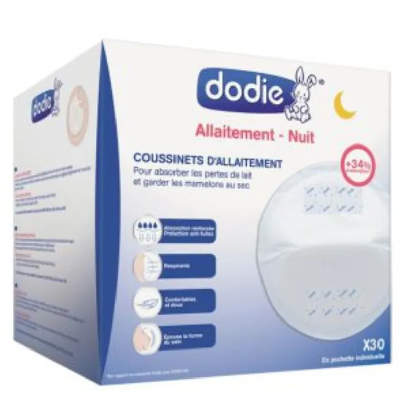 Dodie – Coussinets d’allaitement nuit (x30) –  | Parasativa Maroc