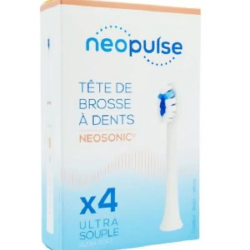 NEOPULSE Recharge 4 Tetes de Brosse à Dent Ultra Souple Blanc –  | Parasativa Maroc