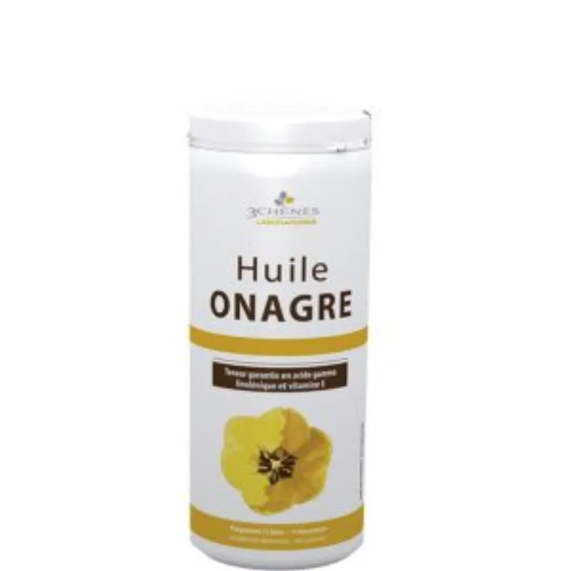 3Chenes Huile d’Onagre Oméga 6 et Vitamine E  150 Capsules –  | Parasativa Maroc