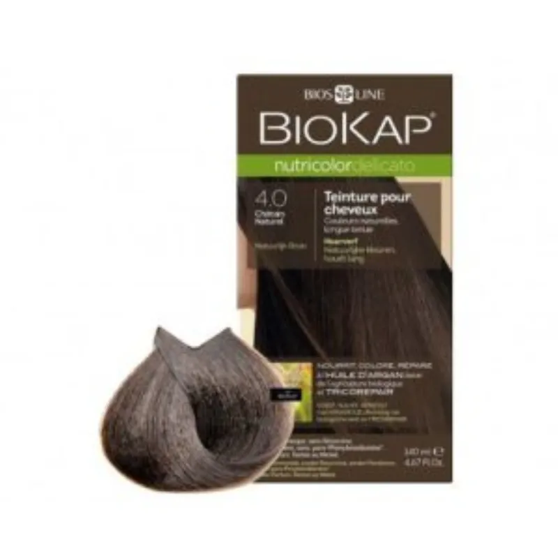 Biokap Nutricolor Delicato Rapid Teinture pour Cheveux 4.0 Chatain Naturel –  | Parasativa Maroc