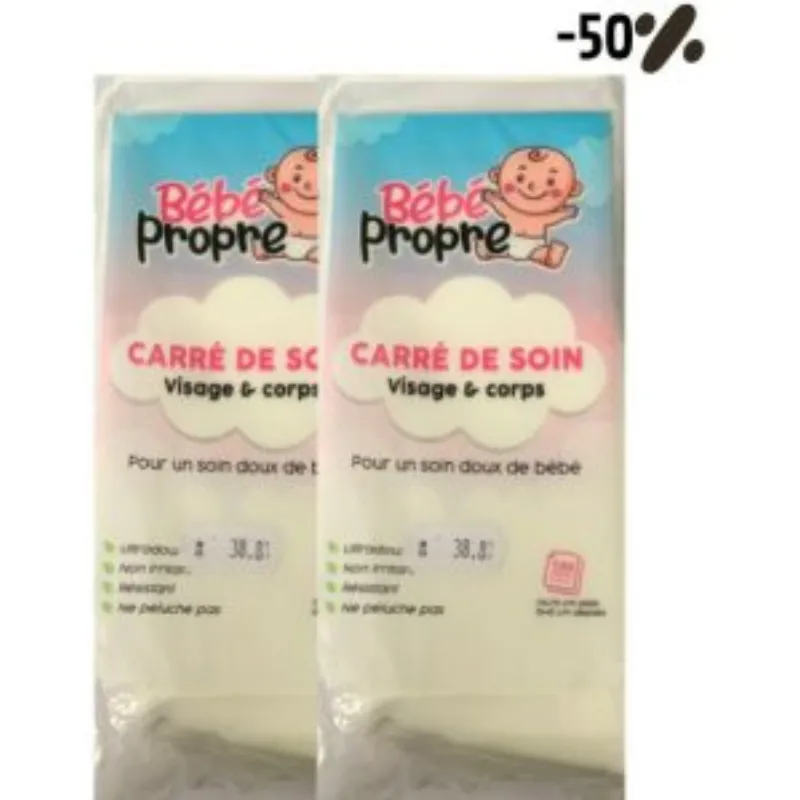 BEBE PROPRE Carre de Soin 100 Pièces – 2ème -50% –  | Parasativa Maroc