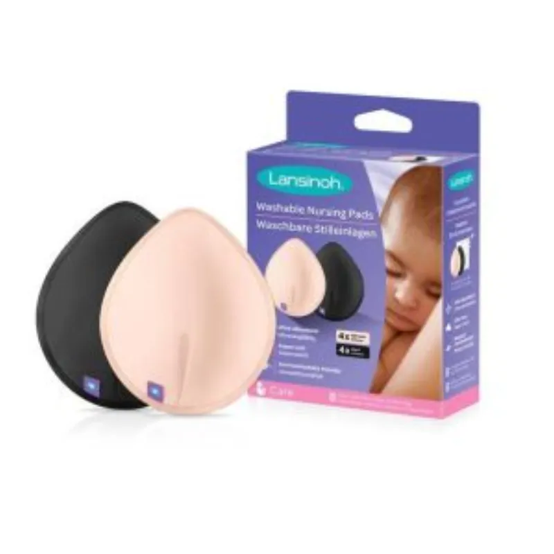 Lansinoh Coussinets d’allaitements lavables « Rose/Noir » 8 pads –  | Parasativa Maroc