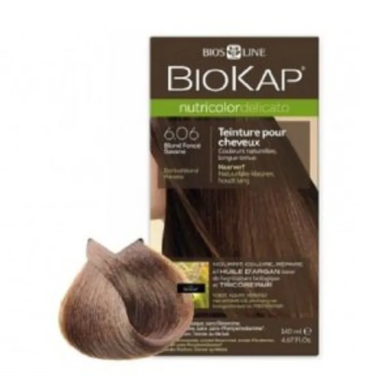 Biokap Nutricolor Delicato Rapid Teinture pour Cheveux 6.06 Blond Foncé Havane –  | Parasativa Maroc