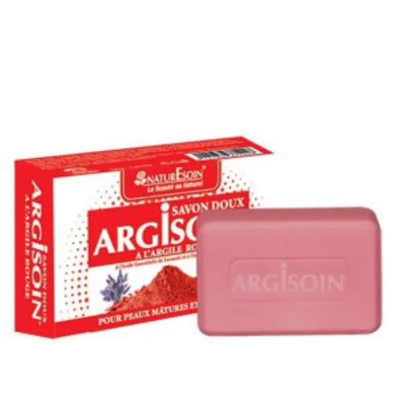 NaturEsoin Argisoin Savon à l’Argile Rouge- 125 G