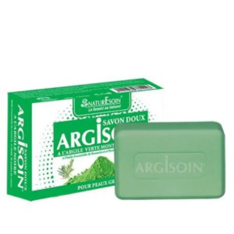NaturEsoin Argisoin Savon à l’Argile Verte- 125 G
