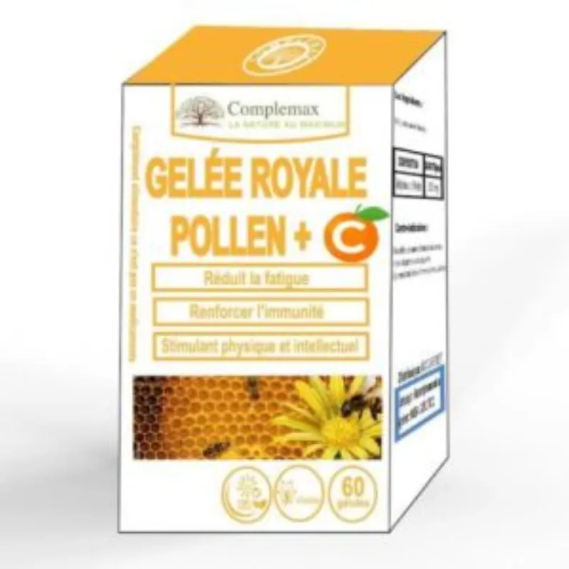 Complemax Gelee Royal Pollen + C 60 gelules –  | Parasativa Maroc