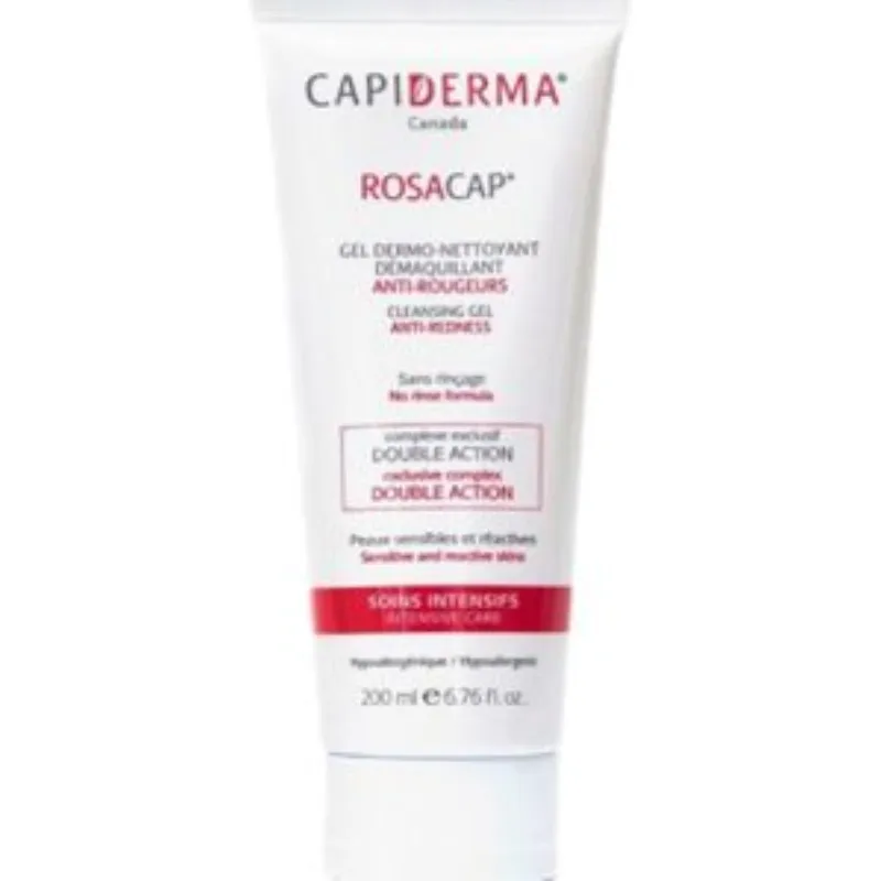 Capiderma – Rosacap gel derme-nettoyant démaquillant anti-rougeurs – 200 ml –  | Parasativa Maroc