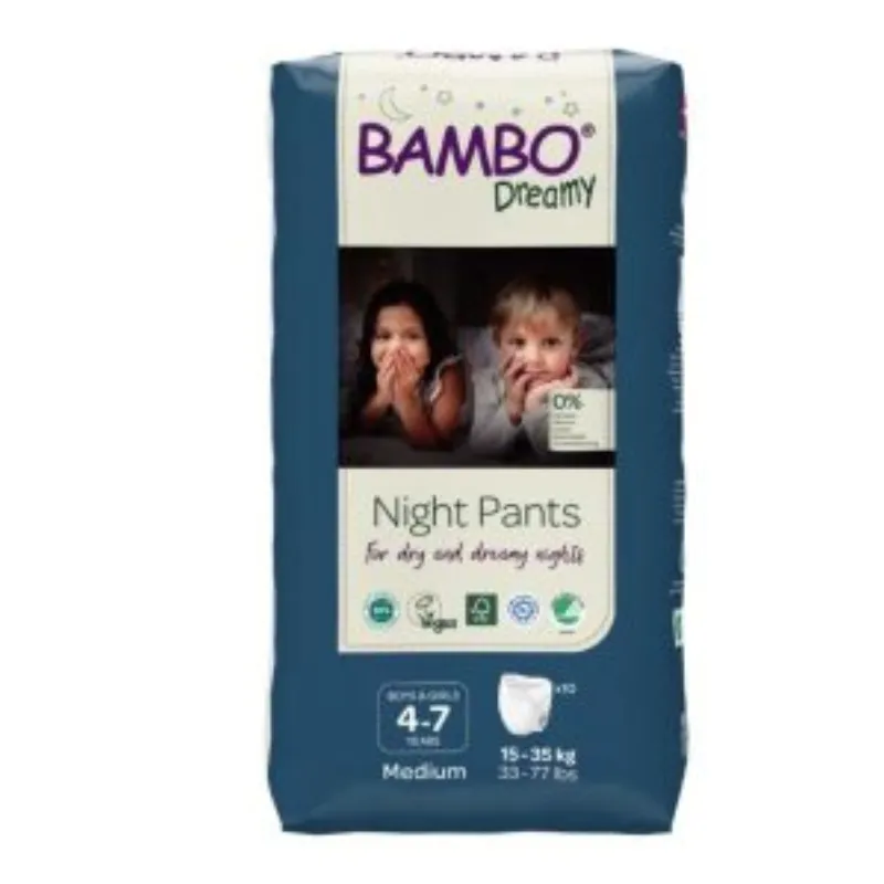 Bambo Dreamy Pants Night Boys and Girl 4-7 Years 10 unités –  | Parasativa Maroc