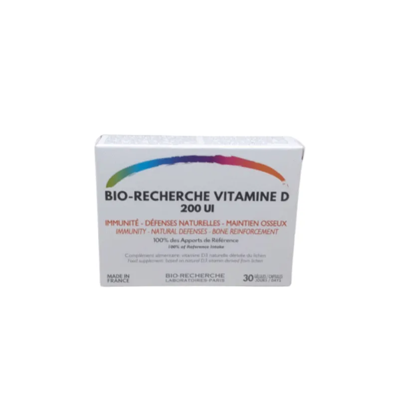 Bio-Recherche Vitamine D 200UI 30 Gelules –  | Parasativa Maroc
