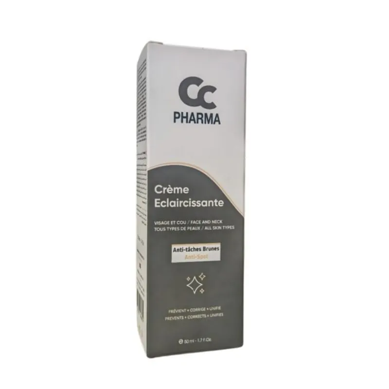CC PHARMA Crème Eclaircissante Visage & Cou 50ml –  | Parasativa Maroc