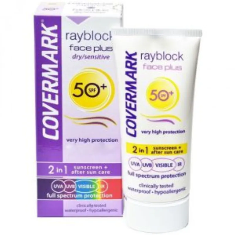 Covermark rayblock face plus Visible Dry sensitive spf50+ 50ml –  | Parasativa Maroc