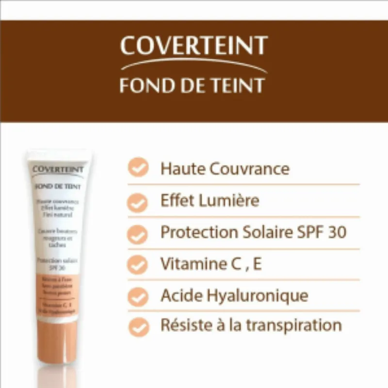 Coverteint Fond de Teint N°10 Blanc Rose Spf30 30ml –  | Parasativa Maroc