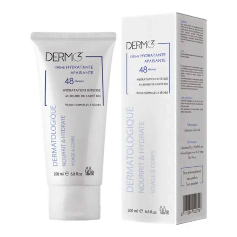 Dermoz Creme Hydratante Apaisante Peaux Normales a Seches 50ml –  | Parasativa Maroc