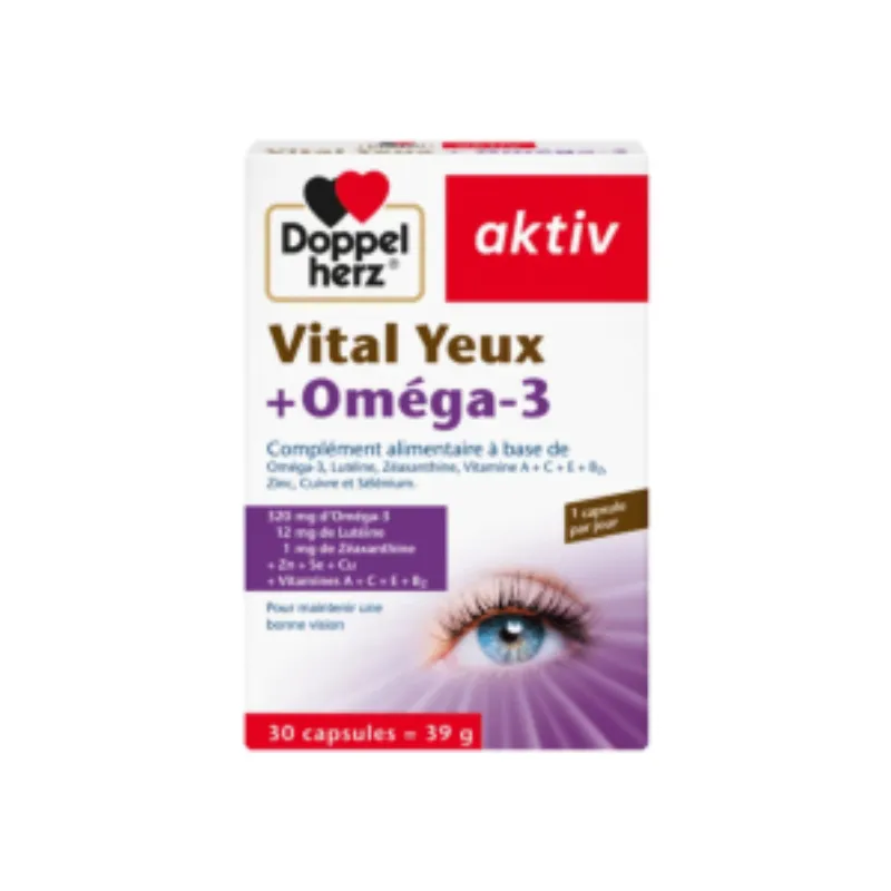 Doppel Herz Vital Yeux + Omega 3 30 capsules –  | Parasativa Maroc