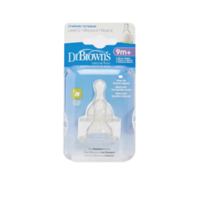 Dr Brown’s 2 Tetines Col Etroit Level 4 +9m –  | Parasativa Maroc