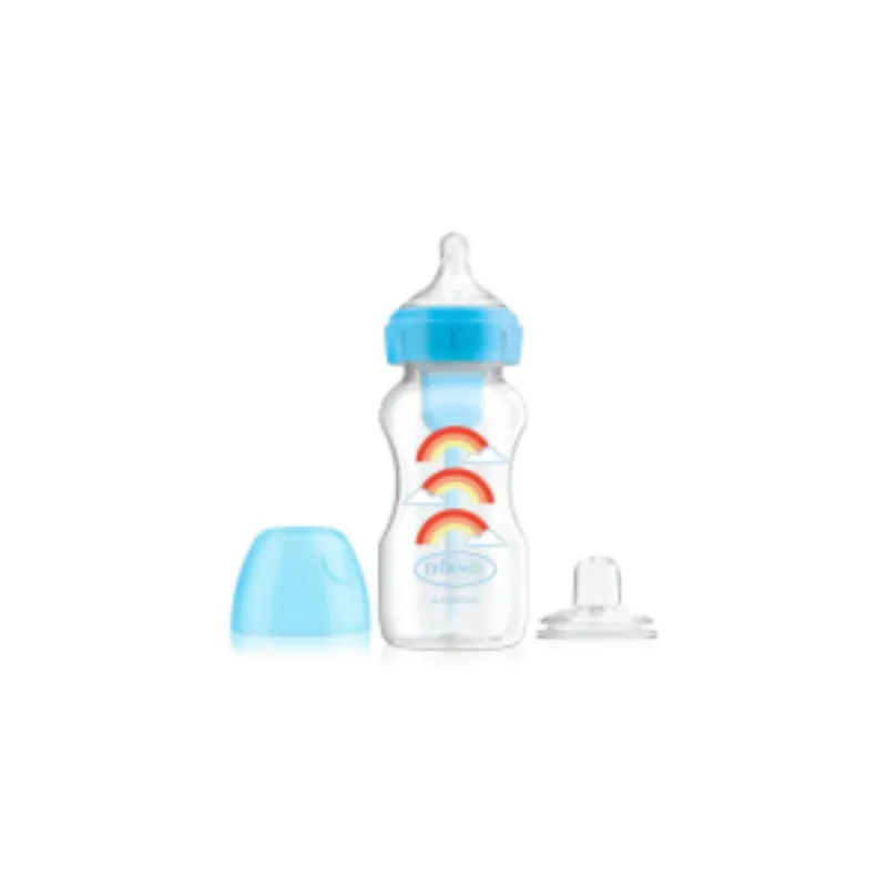 Dr Brown’s Biberon Col Large Bleu Rainbows 270ml WB91605 –  | Parasativa Maroc