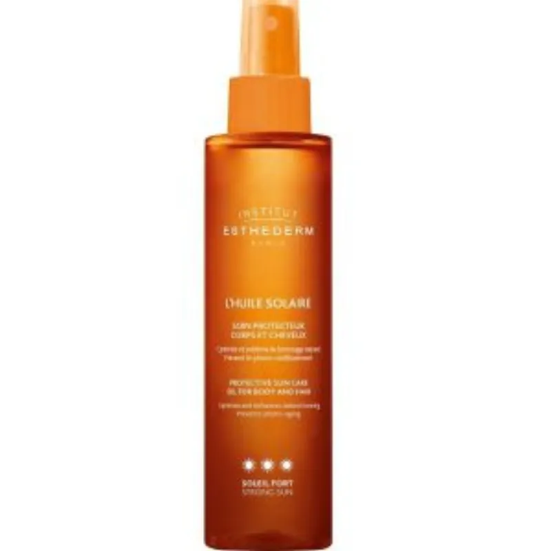 Institut Esthederm Bronz L’Huile Solaire Soin Protecteur Corps et Cheveux Soleil Fort 150 ml –  | Parasativa Maroc