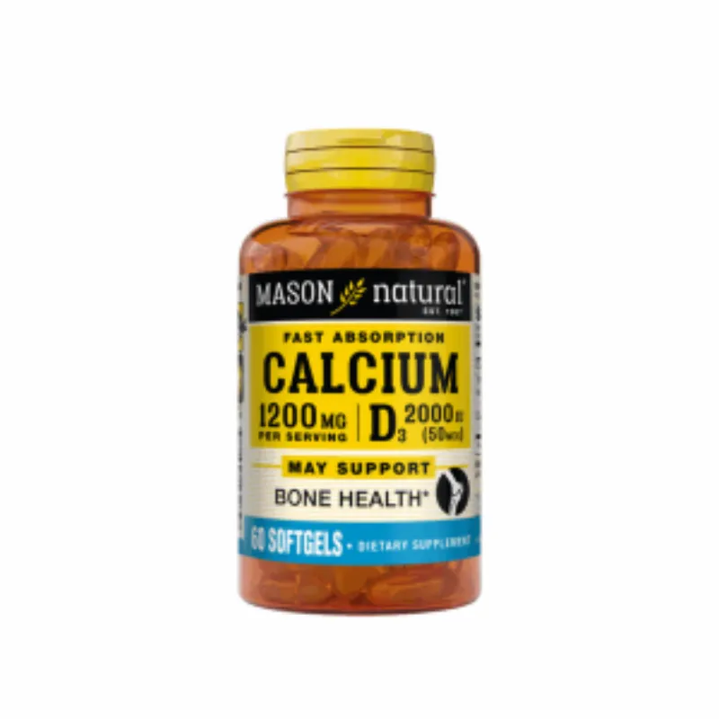 Mason Natural Calcium + Vitamine D3 60 Softgels 1618-60 –  | Parasativa Maroc