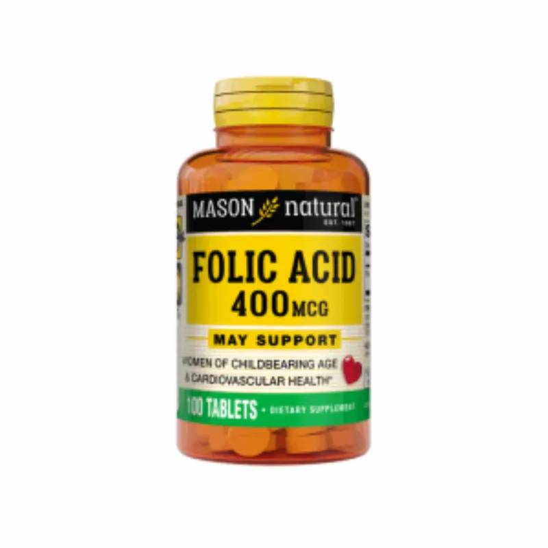 Mason Natural Folic Acid 400mg 100 tablets –  | Parasativa Maroc