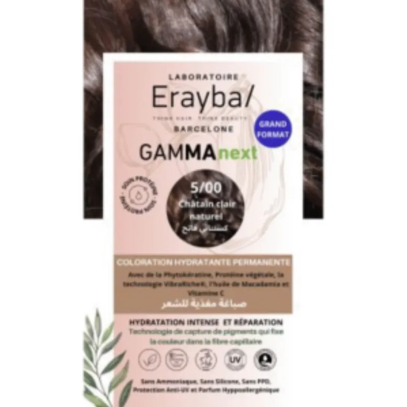 Erayba Gamma Next Coloration 5/00 chatin clair naturel Coloration Hydratante Permanente –  | Parasativa Maroc