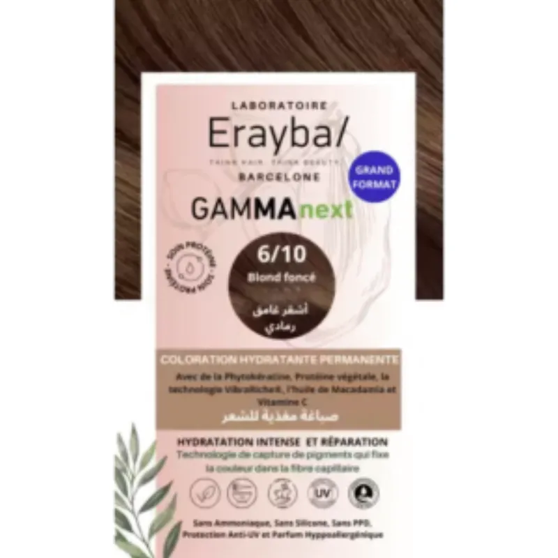 Erayba Gamma Next Coloration 6/00 Blond fonce naturel Coloration Hydratante Permanente –  | Parasativa Maroc