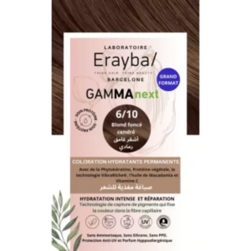 Erayba Gamma next Coloration 6/10 Blond fonce cendre Coloration Hydratante Permanente –  | Parasativa Maroc