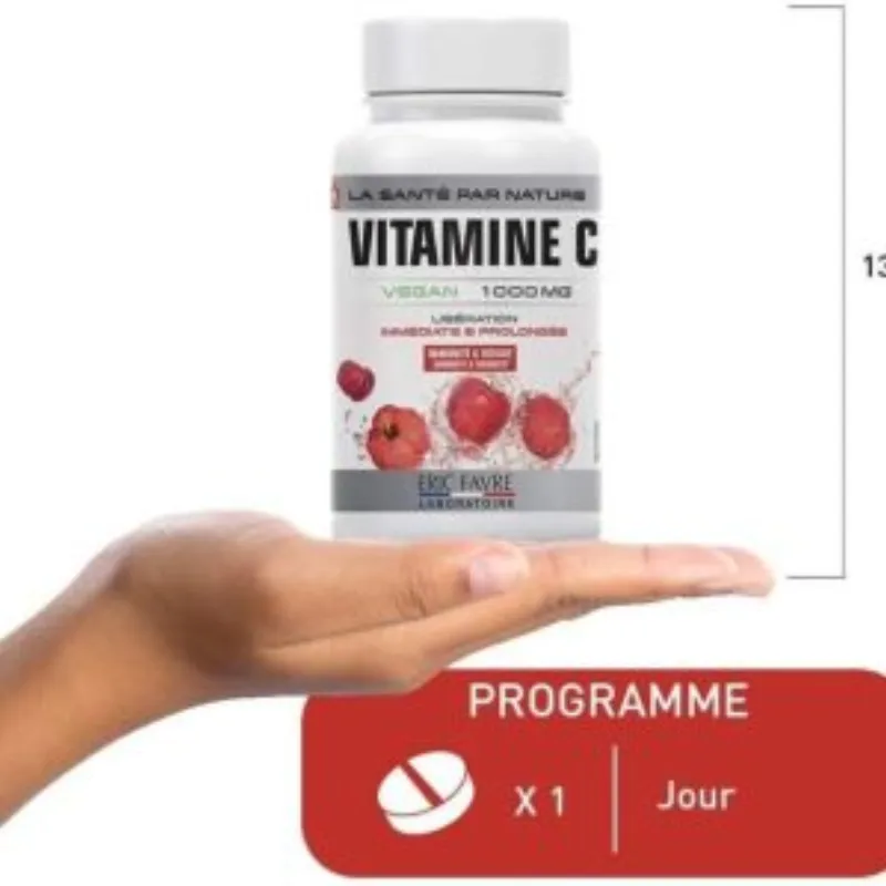 Eric Favre Vitamine C Vegan 1000mg 100 Comprimes –  | Parasativa Maroc