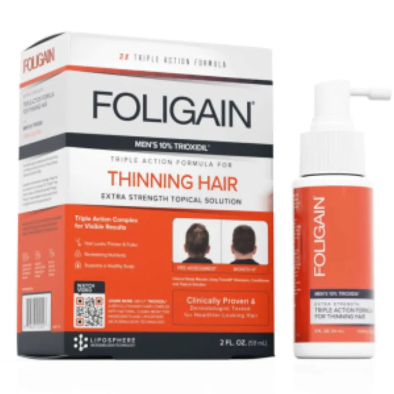 Foligain Triple Action Lotion Trioxidil 10% Homme –  | Parasativa Maroc