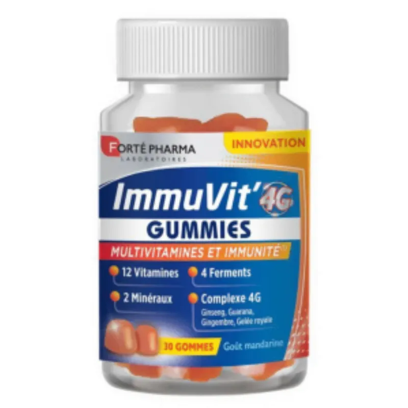 Forte Pharma Immuvit’ 4G Gout Mandarine 30gommes –  | Parasativa Maroc