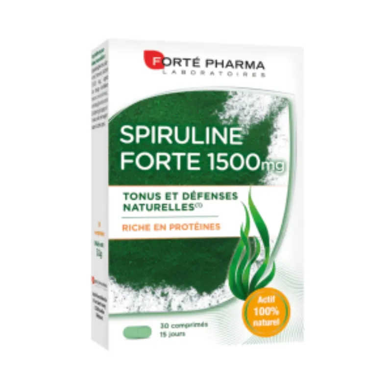 Forte Pharma Spiruline Forte 1500mg 30 Comprimes –  | Parasativa Maroc