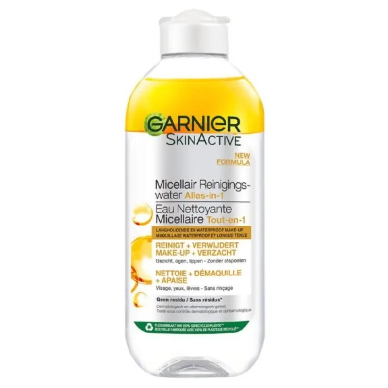 Garnier SkinActive Eau Micellaire Nettoyante à l’huile d’Argan 400ml –  | Parasativa Maroc