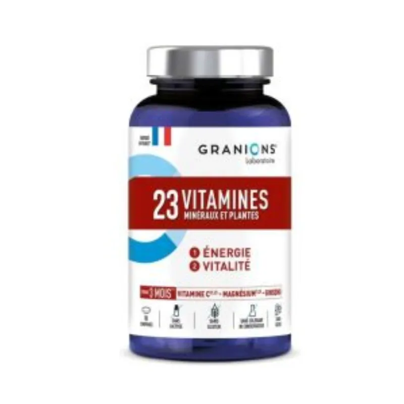 GRANIONS 23 Vitamines Mineraux & Plantes B90 Comprimes –  | Parasativa Maroc