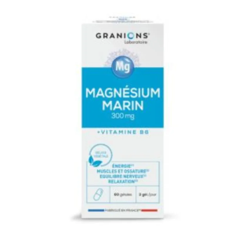 GRANIONS Magnesium Marin 300mg B60 Gelules –  | Parasativa Maroc