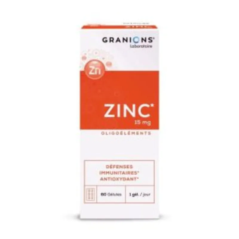 GRANIONS Zinc 15mg B60 Gelules –  | Parasativa Maroc