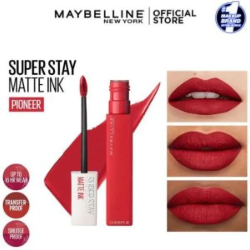 Maybelline – Rouge à lèvre Mat Liquide – Longue tenue – Superstay Matte Ink  20 PIONEER 5 ml –  | Parasativa Maroc