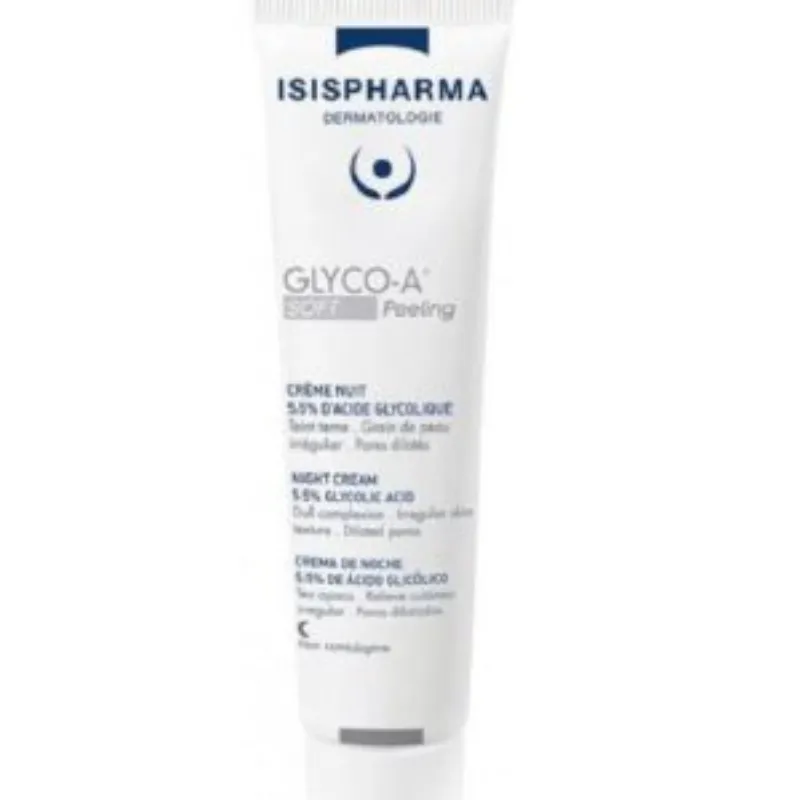 ISIPHARMA GLYCO-A SOFT Peeling Crème Nuit 5,5% d’acide glycolique 30ml –  | Parasativa Maroc