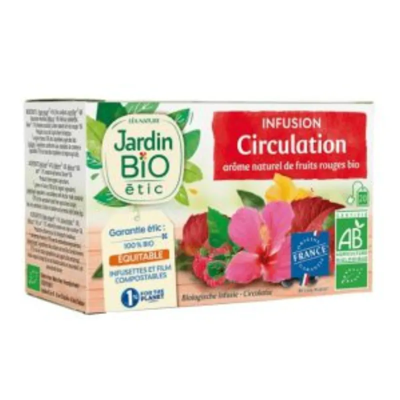 JARDIN BIO INFUSION CIRCULATION SANGUINE 20 SACHET –  | Parasativa Maroc