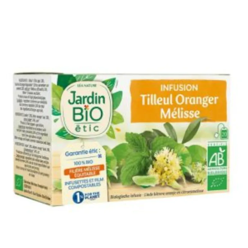 JARDIN BIO INFUSION TILLEUL ORANGER MELISSE 20 SACHET –  | Parasativa Maroc