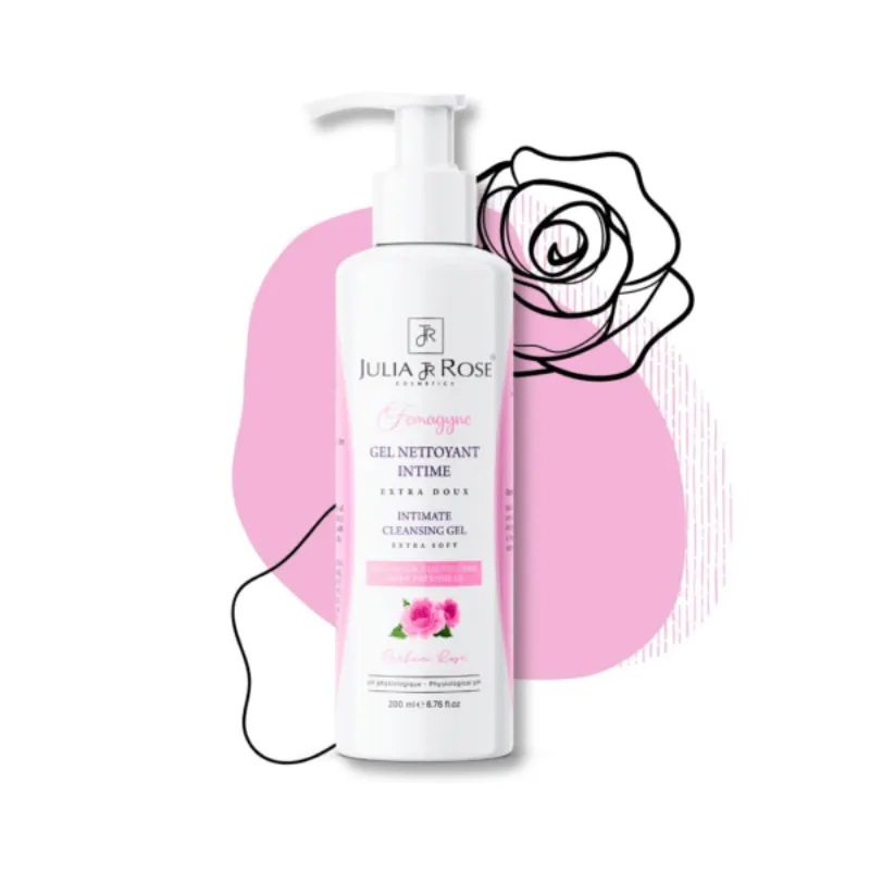 Julia & Rose Gel Intime Rose 200ml –  | Parasativa Maroc