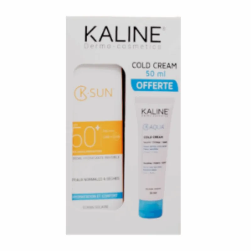 Kaline k.sun ecran invisible Peaux Normales a seches 50ml+k.aqua cold creme pack –  | Parasativa Maroc