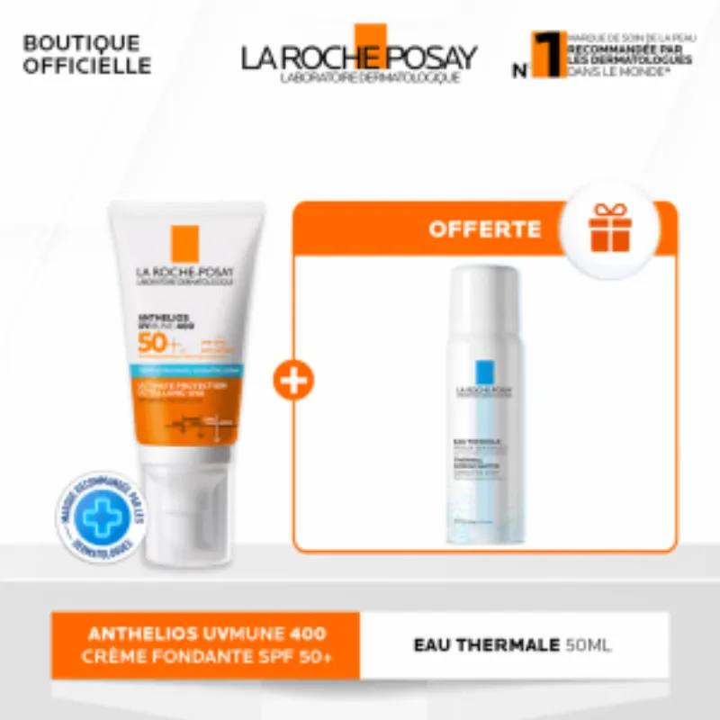La Roche Posay Anthelios Creme Fondante UVMUNE 400 50ml + Eau Thermale 50ml Offerte –  | Parasativa Maroc
