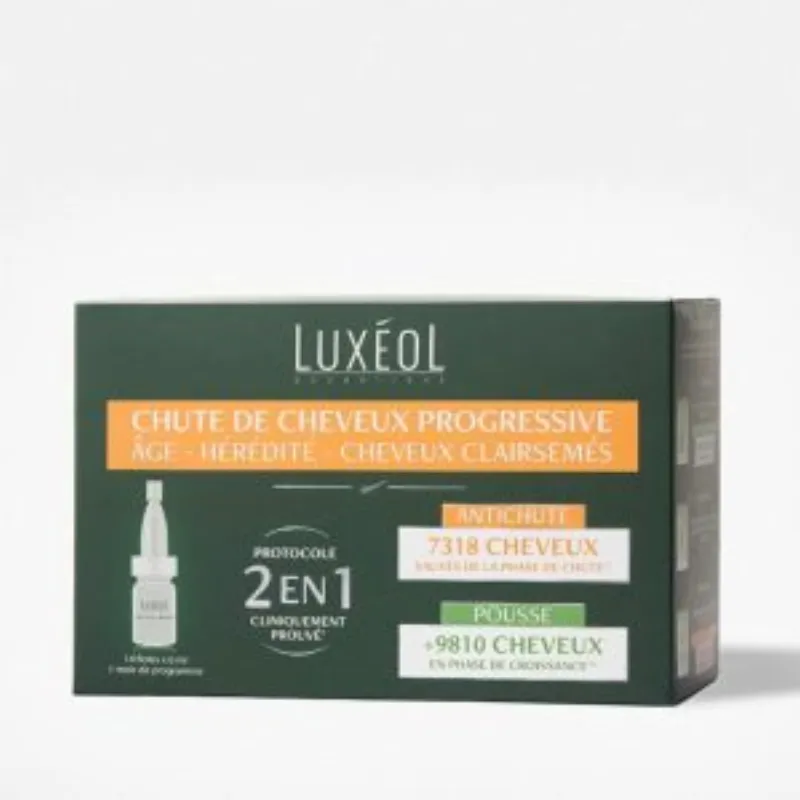 Luxeol Anti-Chute Progressive 2en1 14 fioles x 6ml –  | Parasativa Maroc