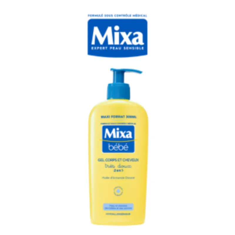 MIXA Gel Très Doux 2 En 1 Corps Et Cheveux 300ml –  | Parasativa Maroc